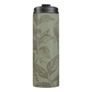 Serene Sage Green Fettformatige Botanische Anwei Thermosbecher
