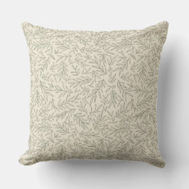 Serene Sage Green | Gentle Leaf Whisper Minimalist Kissen