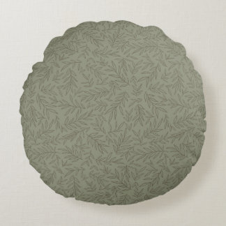 Serene Sage Green | Tiefwald Calm Tone-on-Tone Rundes Kissen