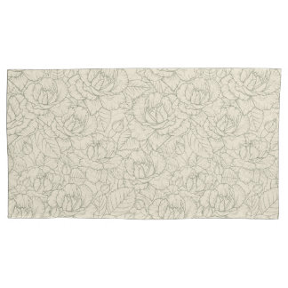 Serene Sage Green | Vintage Blossom Rose Kissenbezug