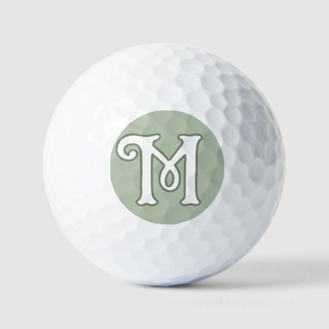Serene Sage Monogram Golfball (Vorderseite)