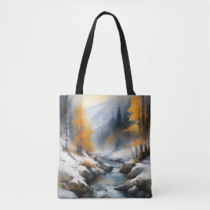 Serene schneebedeckte Flusslandschaft
