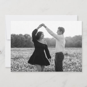 Serene Schwarz-Weiß-Romanische Fotografie Einladung