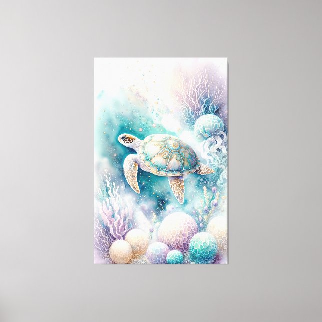Serene Sea Turtle Decor Leinwanddruck (Vorderseite)