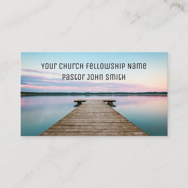 SERENE See mit Dock Kirche San Salvatore - der Zuc Visitenkarte (Vorderseite)