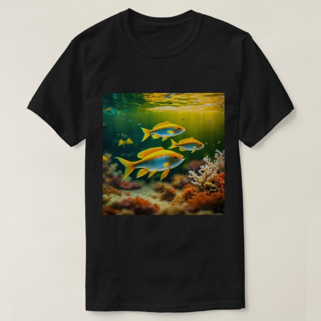 Serene Seepferd Symphony: Ein Familientanz im Tanz T-Shirt (Design vorne)