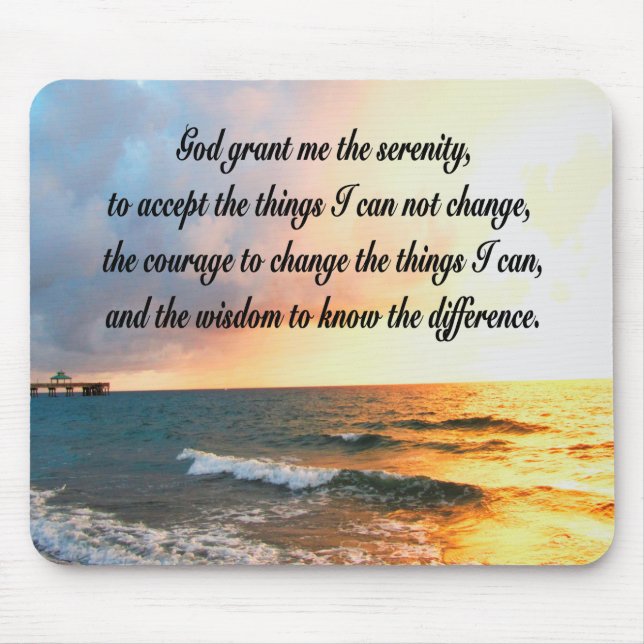 SERENE SERENITY PRAYER SUNRISE FOTO DESIGN MOUSEPAD (Vorne)