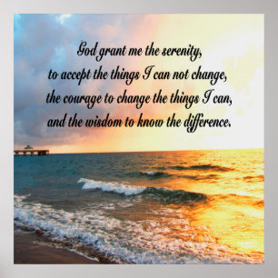 SERENE SERENITY PRAYER SUNRISE FOTO DESIGN POSTER