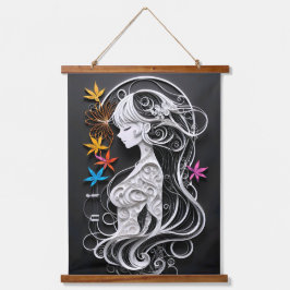 Serene Serenity Wandteppich Mit Holzrahmen