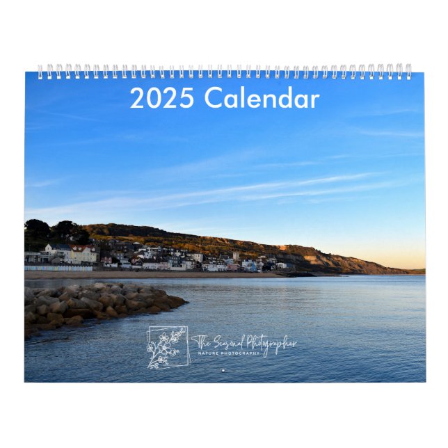 Serene Shores 2025 Kalender zwei Seiten groß (Titelbild)