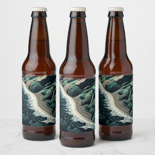 Serene Shores Bierflaschenetikett