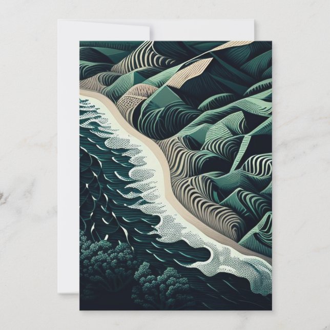 Serene Shores Dankeskarte (Vorderseite)