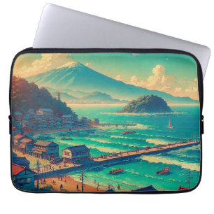 Serene Shores of Fuji Laptopschutzhülle