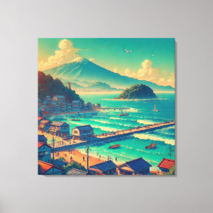 Serene Shores of Fuji Leinwanddruck