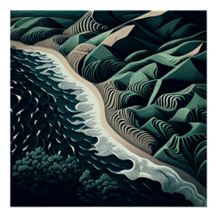 Serene Shores Poster