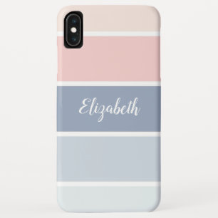 Serene Skies Dusty Blue Blush Stripes Personalisie Case-Mate iPhone Hülle