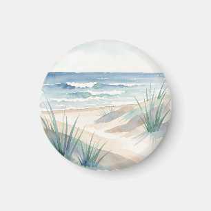 Serene Stranddünen Ozean Wasserfarbe Küste Magnet