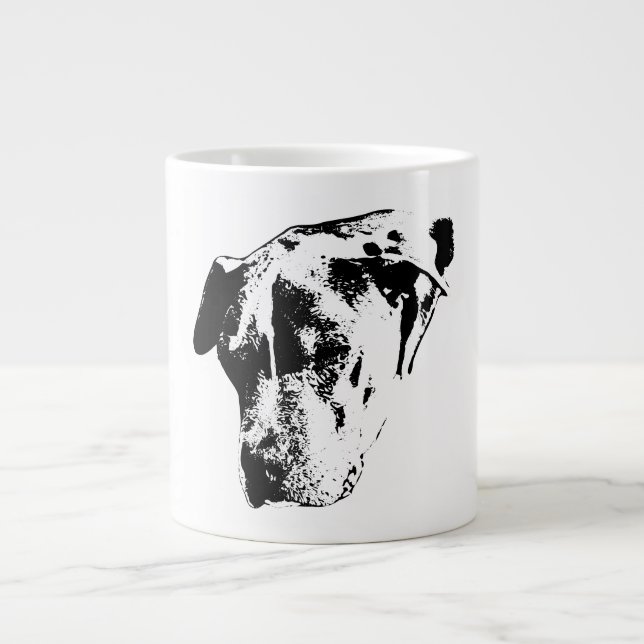 Serene Sun-Squint - Pitbull Mix Portrait Jumbo-Tasse (Vorderseite)