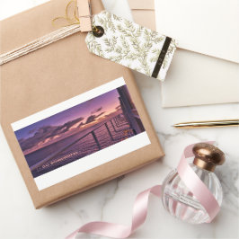 Serene Sunrise Cruise Ship Rechteckiger Aufkleber