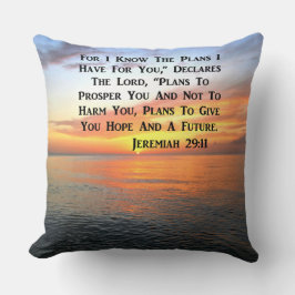 SERENE SUNRISE JEREMIAH 29:11 BIBLE VERSE KISSEN