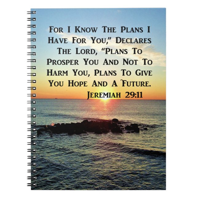 SERENE SUNRISE JEREMIAH 29:11 SCRIPTURE DESIGN NOTIZBLOCK (Vorderseite)