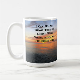 SERENE SUNRISE PHILIPPIANS 4:13 FOTO SCRIPTURE KAFFEETASSE