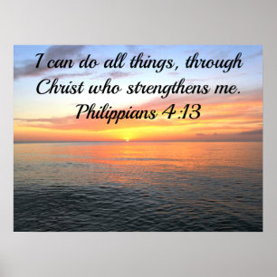 SERENE SUNRISE PHILIPPIANS 4:13 POSTER