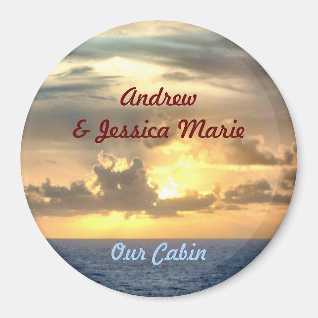 Serene Sunrise Stateroom Door Marker Magnet (Vorne)