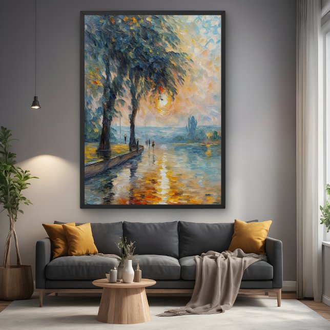 Serene Sunset by Water Impressionist Landschaft Ku Poster (Von Creator hochgeladen)