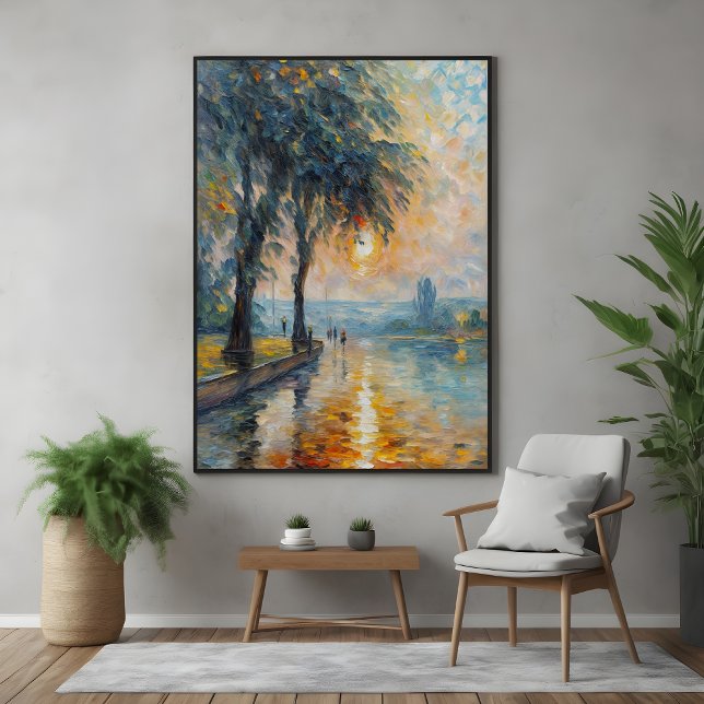 Serene Sunset by Water Impressionist Landschaft Ku Poster (Von Creator hochgeladen)