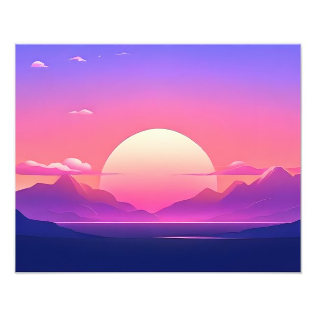 Serene Sunset Dreamscape Fotodruck (Vorne)