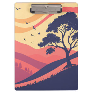 Serene Sunset Landscape Klemmbrett
