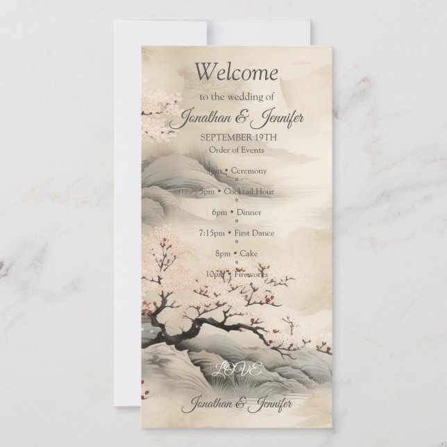 Serene Tranquility Ikebana japanisches Thema (Vorderseite)