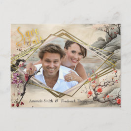 Serene Tranquility Ikebana japanisches Thema Ankündigungspostkarte