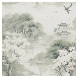 Serene Tranquility japanisches Thema Stoff