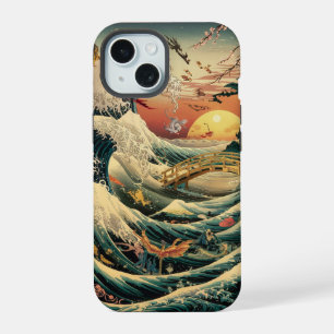Serene und Traum wie japanische Art Handy Fall iPhone 15 Hülle