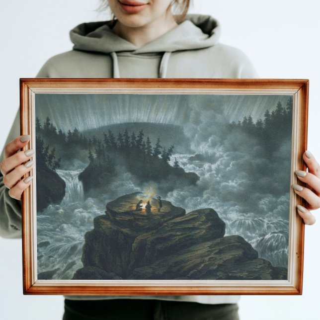 Serene Vintag Waterfall Carl Svante Hallbeck Poster (Von Creator hochgeladen)