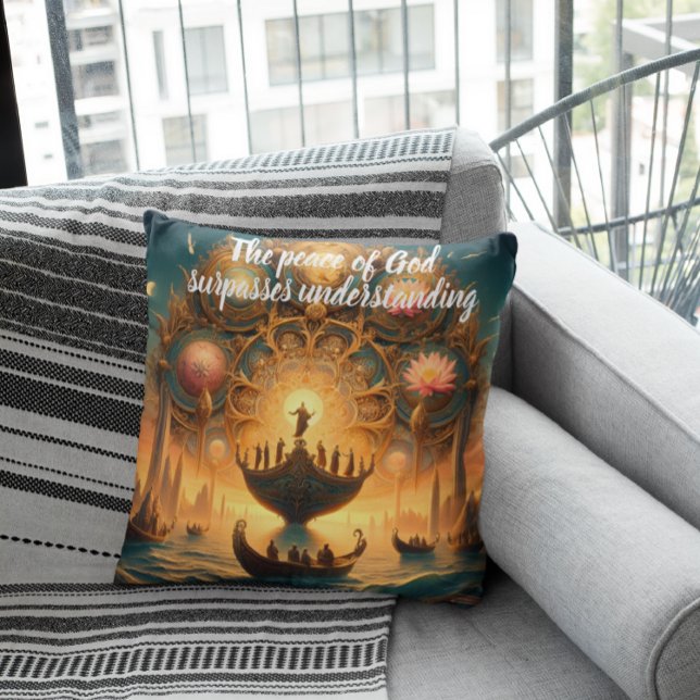 Serene Voyage: Bootsfahrt auf Wasser Kissen (Von Creator hochgeladen)