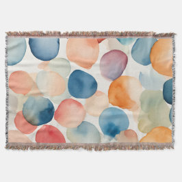 Serene Watercolor Dots Decke
