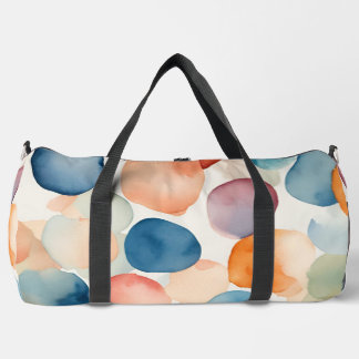 Serene Watercolor Dots Duffle Bag