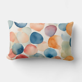 Serene Watercolor Dots Lendenkissen