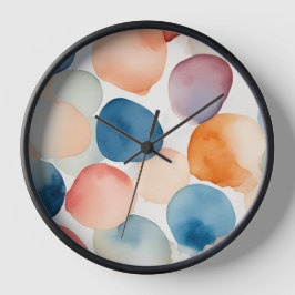 Serene Watercolor Dots Uhr