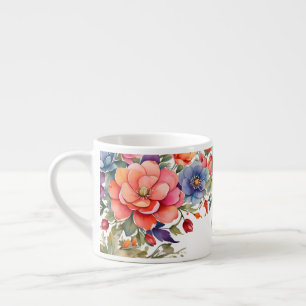 Serene Watercolor Floral PD Espressotasse