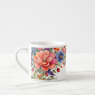 Serene Watercolor Floral PD Espressotasse