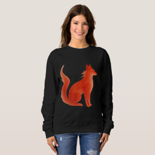 Serene Watercolor Fox Illustration Sweatshirt