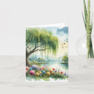 Serene Watercolor Landscape Blank