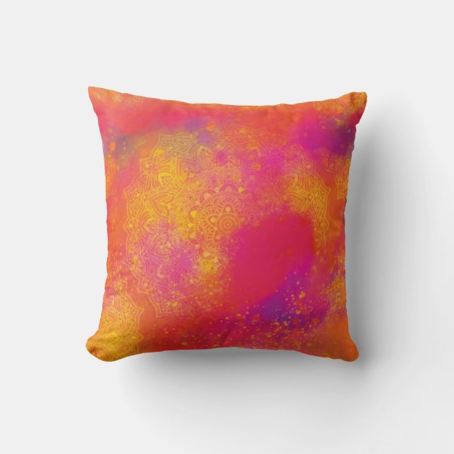 Serene Watercolor Textur Pillows Kissen (Vorderseite)
