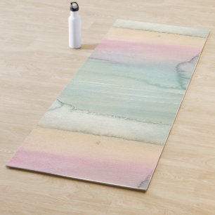 Serene Watercolor Wash Abstrakt Sunrise Yogamatte
