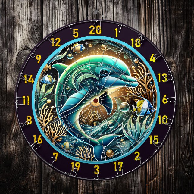 Serene Waters Dolphin Dartboard Delight Dartscheibe (Von Creator hochgeladen)