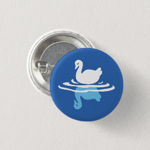Serene Waters - Spielerisches Muster des Swan Lake Button